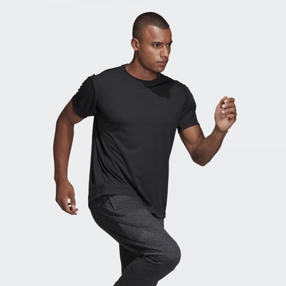 New Adidas Mens Freelift Climachill Tee Black - Picture 4 of 16